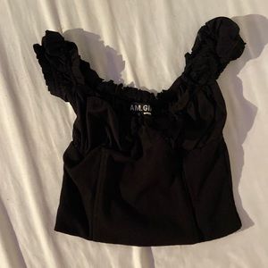 I AM GIA naomi black top